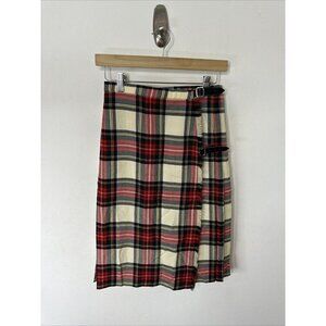 Moffat Weavers of Scotland Ladies Size 12 (24’ ) Wool Kilt - Green Red